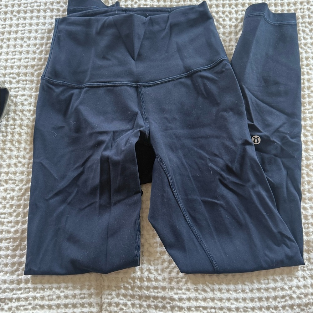 Lululemon WUNDER TRAIN CONTOUR 25” NAVY High-Waisted Leggings